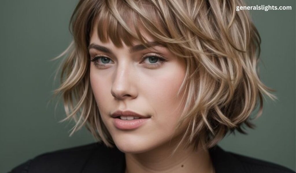 Shaggy Bob Cut With Sweeping Fringe